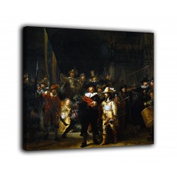 La pintura de La noche, un reloj de Rembrandt - impresión en lienzo con o sin marco