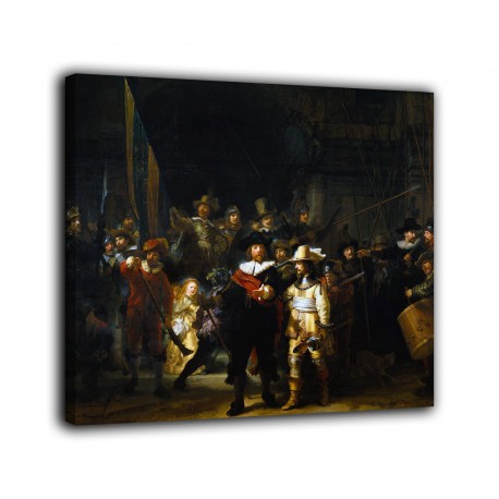 La peinture de La ronde de nuit - Rembrandt - impression sur toile avec ou sans cadre