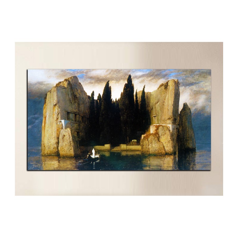 Quadro L'isola della morte (terza versione) - Arnold Böcklin - stampa su  tela canvas con o senza telaio
