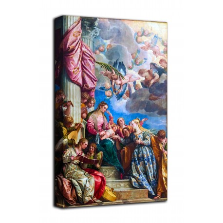 Painting the mystic Marriage of Saint Catherine of Alexandria - Verona - print on canvas with or without frame