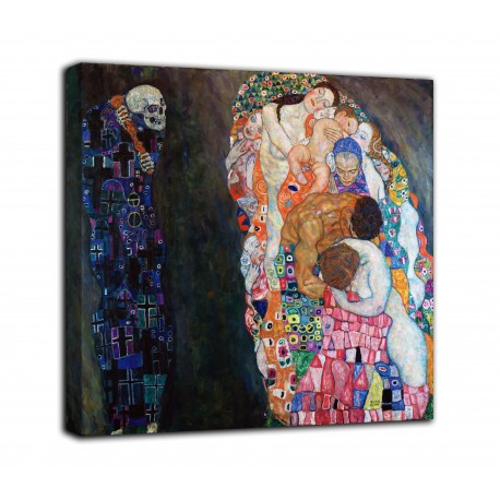 La peinture de la Mort et de la vie - Gustav Klimt - impression sur toile avec ou sans cadre