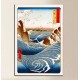 The framework Awa, Naruto Whirlpools - Andō Hiroshige - print on canvas with or without frame