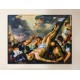 La pintura de la Crucifixión de San Pedro - Luca Giordano - impresión en lienzo con o sin marco
