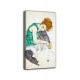 Quadro Donna seduta con le ginocchia piegate - Egon Schiele - stampa su tela canvas con o senza telaio