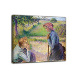 Quadro Due giovani contadine - Camille Pissarro - stampa su tela canvas con o senza telaio