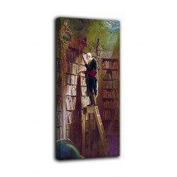 El marco de La bookworm - Carl Spitzweg - impresión en lienzo con o sin marco