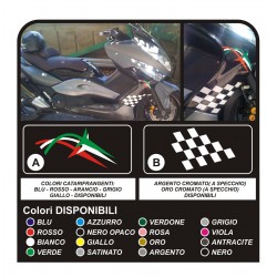 Adesivi per YAMAHA T MAX 500 per FIANCATA laterale t-max tmax carter SCACCHI