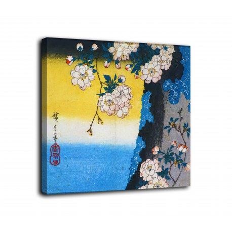 Le cadre de la Cerise-double-fleur - Utagawa Hiroshi - impression sur toile avec ou sans cadre