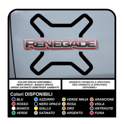 Stickers for the jeep renegade for written door logo renegade off-road X 4x4