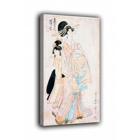 The framework Courtesan Shinohara of the house of Tsuruya - Kitagawa Utamaro - prints on canvas with or without frame