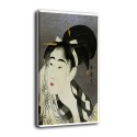 Imagen de una Mujer que se seca el sudor - Kitagawa Utamaro - impresiones en lienzo, con o sin marco