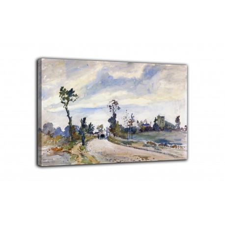 Le cadre de Louveciennes, Route de Saint-Germain - Camille Pissarro - impression sur toile avec ou sans cadre