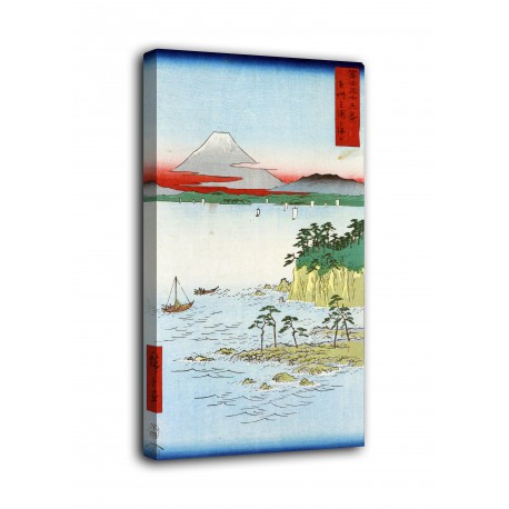 La imagen del mar frente a La costa de la península de Miura - Hiroshige - impresión en lienzo con o sin marco