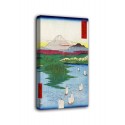 The framework Noge and Yokohama - Hiroshige - print on canvas with or without frame