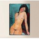 Painting seated Nude - Modigliani - print on canvas with or without frame