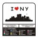 Etiqueta engomada de I LOVE New York, Manhattan, NY, Brooklyn - pegatinas de Pared - SINGLE version