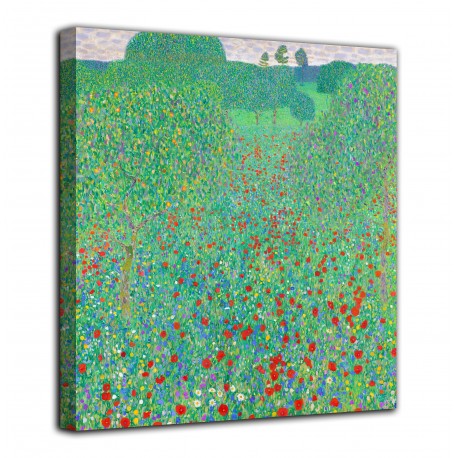 Framework Poppies in flower - Gustav Klimt - print on canvas with or without frame