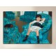 Picture little Girl in a blue armchair - Mary Cassatt - prints on canvas with or without frame
