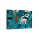 Picture little Girl in a blue armchair - Mary Cassatt - prints on canvas with or without frame