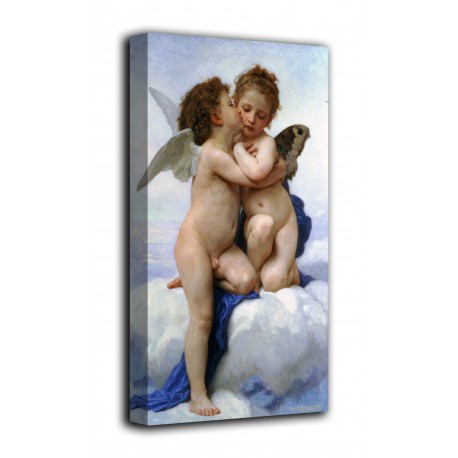 The framework First kiss - William-Adolphe Bouguereau - print on canvas with or without frame