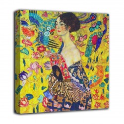 Painting Lady with fan - Gustav Klimt - print on canvas with or without frame