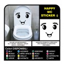 Adhésif salle de bain de l'eau de TOILETTE à la maison de la coupe des autocollants décalques Yeux sourire stickers muraux
