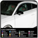 Adesivi Sticker per specchietto auto, suv, crossover, adesivi 10 cm di larghezza - Qualità superiore