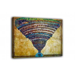 Cadre de l'abîme de L'Enfer - sandro Botticelli - impression sur toile avec ou sans cadre