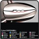 AUFKLEBER FÜR AUßENSPIEGEL FIAT 500 STREIFEN TUNING FÜR 500 STICKER DECAL AUFLKEBER BICOLOR AUTOCOLLANT