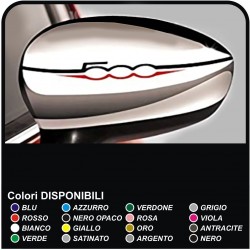 ADHESIVES FOR DOOR MIRROR FIAT 500 STRIPES TUNING FOR 500 STICKERS DECAL AUFLKEBER TWO-TONE AUTOCOLLANT