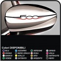 AUFKLEBER FÜR AUßENSPIEGEL FIAT 500 STREIFEN TUNING FÜR 500 STICKER DECAL AUFLKEBER BICOLOR AUTOCOLLANT