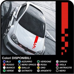Adhesive strips RACING GOLF Bonnet Stripes universal good for all auto - adhesive strips bonnet vw golf