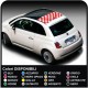 Stickers for FIAT 500 ABARTH strips roof roof chessboard chess sticker decal
