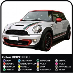 Aufkleber ZWEIFARBIGE MINI COOPER S SEITLICHE streifen und MOTORHAUBE mini cooper bicolor