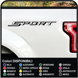 stickers written SPORTS for Ford F150 Raptor, compatible with all cars