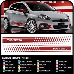 STICKERS FOR THE SIDES AND BUMPER FOR FIAT GRANDE PUNTO KIT SIDE