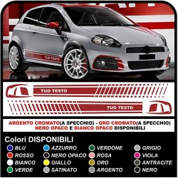 STICKERS FOR THE SIDES AND BUMPER FOR FIAT GRANDE PUNTO ABARTH KIT SIDE
