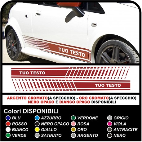 PEGATINAS DE LADO PARA FIAT GRANDE PUNTO ABARTH KIT LADO