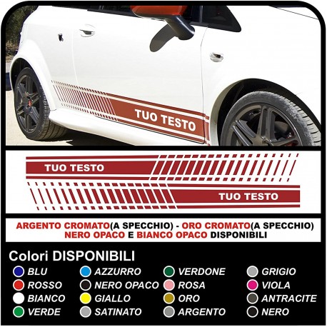 STICKERS SIDE FOR FIAT GRANDE PUNTO ABARTH KIT SIDE
