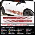 PEGATINAS DE LADO PARA FIAT GRANDE PUNTO ABARTH KIT LADO