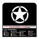 Sticker STAR RENEGADO del EJÉRCITO de EE.UU. cm 40x40 estrella militar 4X4