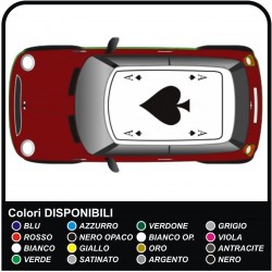 Autocollants pour FIAT 500 ABARTH bandes pour la FIAT 500 de toit en toit assetto corse - NOUVELLE