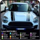Pegatinas para el mini cooper Rayas mini cooper Franjas de Capó - tiras adhesivas bonnet
