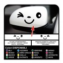 Stickers smiley miroir auto-adhésif sourire clin d'oeil les décalques autocollants