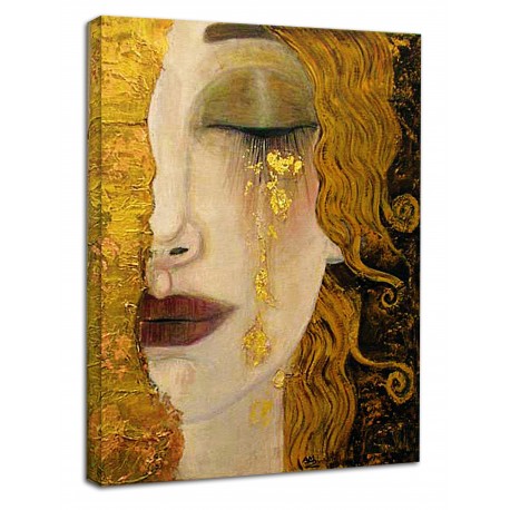 Le cadre Klimt - Freya’s Golden Tears and Kiss - KLIMT Photo imprimée sur toile avec ou sans cadre