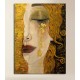 Das Klimt-Gerüst - Freyas goldene Tränen und Kuss - KLIMT Bild gedruckt auf Leinwand mit oder ohne Rahmen