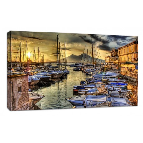 Quadro Golfo di Napoli - stampa su tela canvas con o senza telaio