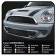 Stickers HOOD two-tone MINI COOPER S bands HOOD BACK VIPER adhesive strips mini cooper ray
