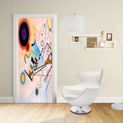 Adhesivo para el Diseño de la puerta - Kandinsky COMPOSICIÓN - VIII - KANDINSKYJ -adhesivo para la Decoración de puertas y