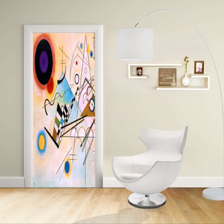 Adhesive door Design - Kandinsky COMPOSITION - VIII- KANDINSKYJ -Decoration adhesive for doors and home furniture